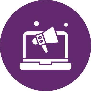 Vektör Laptop Simgesi, vektör illüstrasyonu  