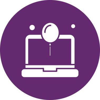 dizüstü bilgisayar simgesi, vektör illüstrasyonu