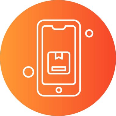 Vektör akıllı telefon simgesi, vektör illüstrasyonu  