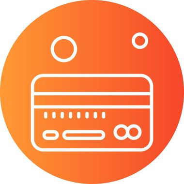 Kredi kartı Ico ağı için vektör illüstrasyonu