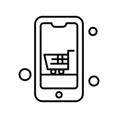 Vektör akıllı telefon simgesi, vektör illüstrasyonu  