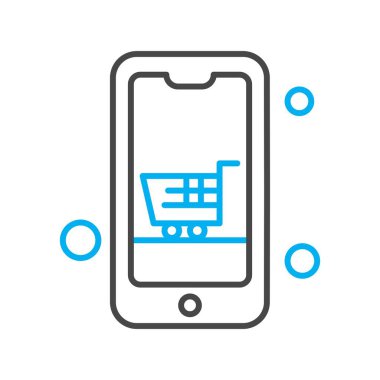 Vektör akıllı telefon simgesi, vektör illüstrasyonu  