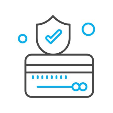 Kredi kartı Ico ağı için vektör illüstrasyonu