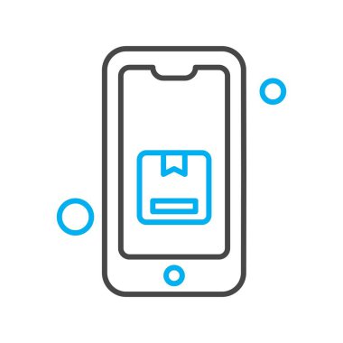 Vektör akıllı telefon simgesi, vektör illüstrasyonu  