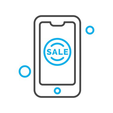 Vektör akıllı telefon simgesi, vektör illüstrasyonu  