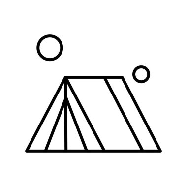  Çadır Ico ağı için vektör illüstrasyonu