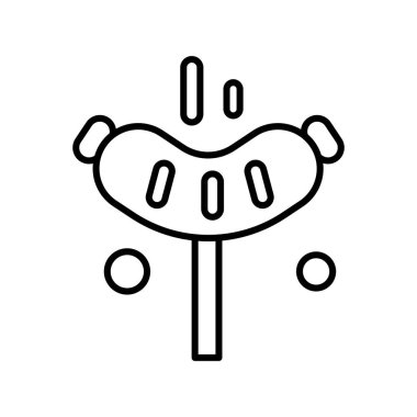  Hotdog Ico ağı için vektör illüstrasyonu