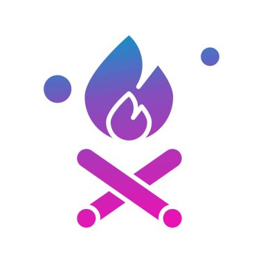 Şenlik Ateşi Ico ağı için vektör illüstrasyonu