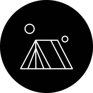  Çadır Ico ağı için vektör illüstrasyonu