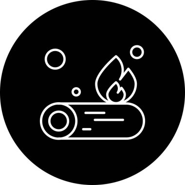 Ateş Ormanı Ico ağı için vektör illüstrasyonu