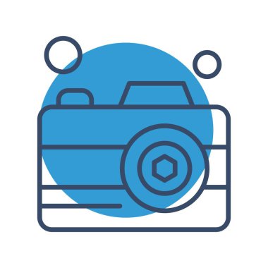 Vektör Kamera Simgesi, vektör illüstrasyonu  