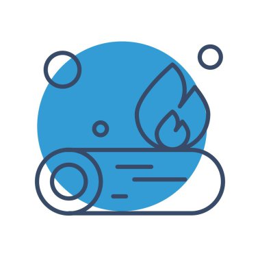 Ateş Ormanı Ico ağı için vektör illüstrasyonu