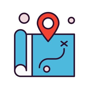 Ico Konumu Ağı için Vektör illüstrasyonu