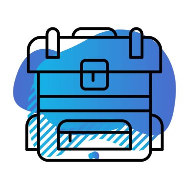Sırt çantası Ico ağı için vektör illüstrasyonuName