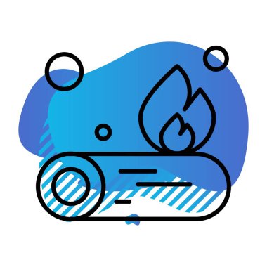 Ateş Ormanı Ico ağı için vektör illüstrasyonu