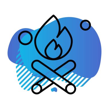 Şenlik Ateşi Ico ağı için vektör illüstrasyonu