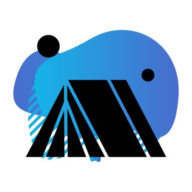  Çadır Ico ağı için vektör illüstrasyonu