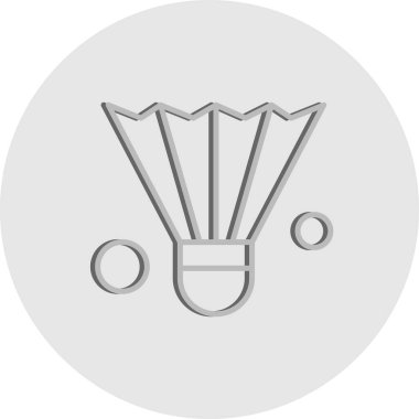 Shuttlecock Ico ağı için vektör illüstrasyonu
