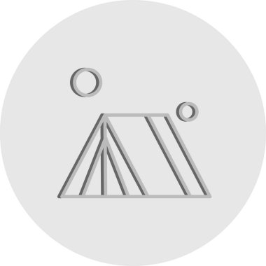  Çadır Ico ağı için vektör illüstrasyonu