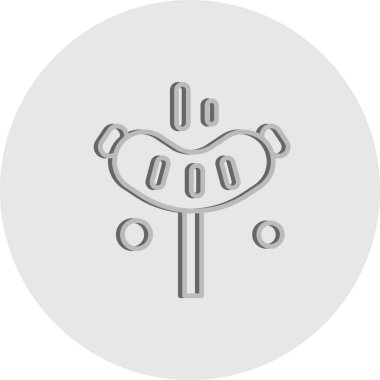  Hotdog Ico ağı için vektör illüstrasyonu