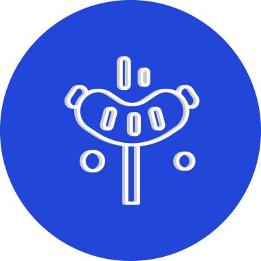  Hotdog Ico ağı için vektör illüstrasyonu
