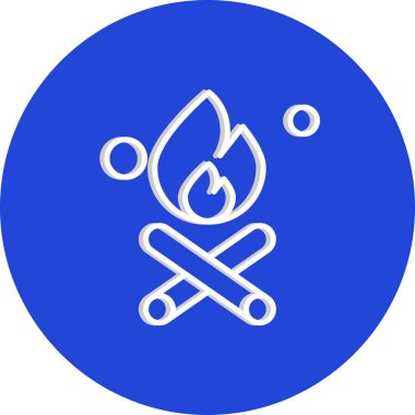 Şenlik Ateşi Ico ağı için vektör illüstrasyonu