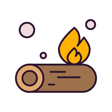 Ateş Ormanı Ico ağı için vektör illüstrasyonu