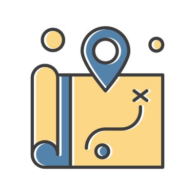 Ico Konumu Ağı için Vektör illüstrasyonu