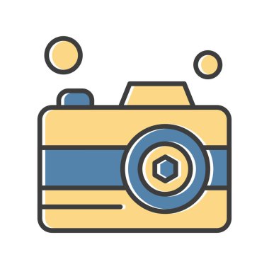 Vektör Kamera Simgesi, vektör illüstrasyonu  