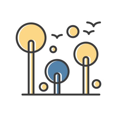 Ağaç Ico ağı için vektör illüstrasyonu