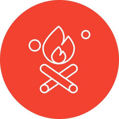 Şenlik Ateşi Ico ağı için vektör illüstrasyonu