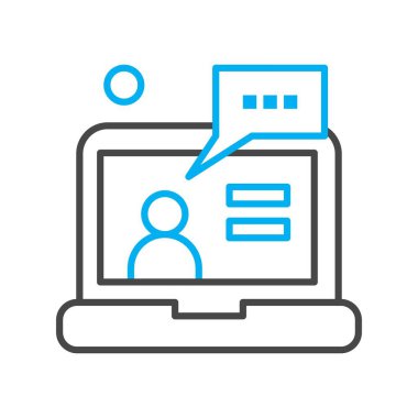 Vektör dizüstü bilgisayar Ico, vektör illüstrasyonu