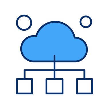 Vektör Bulut Ico, vektör illüstrasyonu