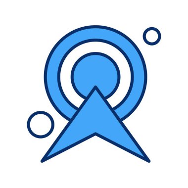 Vektör kulesi sinyali Ico, vektör illüstrasyonu