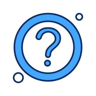 Vektör soru işareti Ico, vektör illüstrasyonu