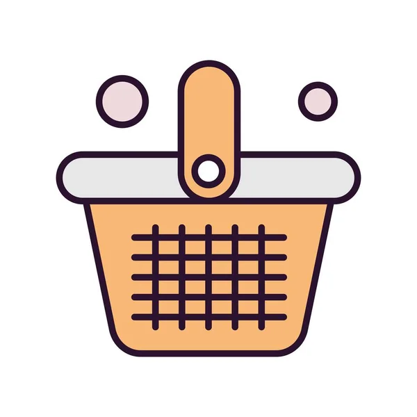 Vector Illustration Web Basket Ico — Stock Vector