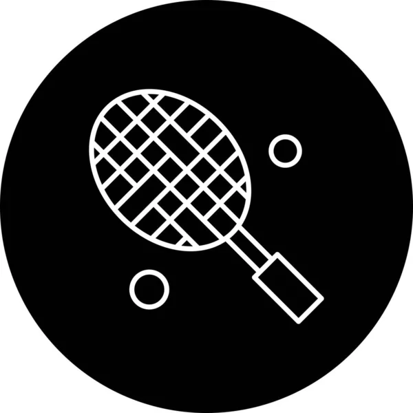 Вікторна Ілюстрація Павутиння Racket Ico — стоковий вектор