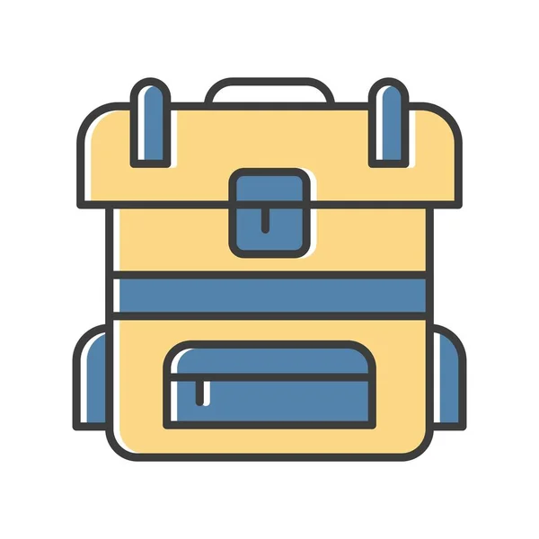 Vector Illustration Web Backpack Ico — Stock Vector