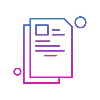 Belgenin vektör illüstrasyonu, basit simge tasarımı