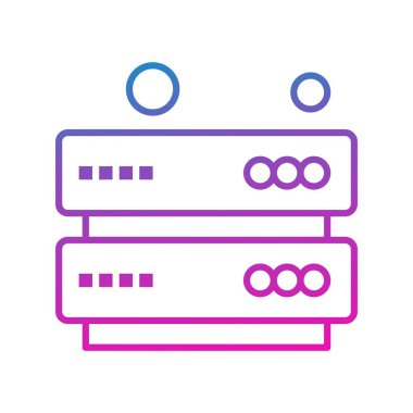 Vektör sunucu simgesi, vektör illüstrasyonu 