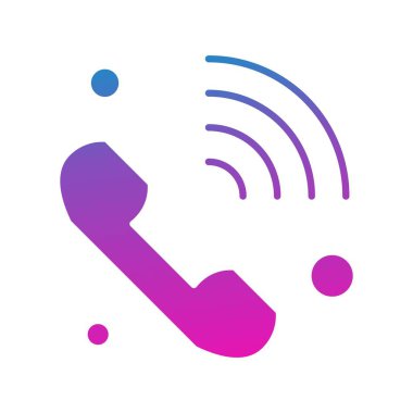 Vektör telefon simgesi, vektör illüstrasyonu  