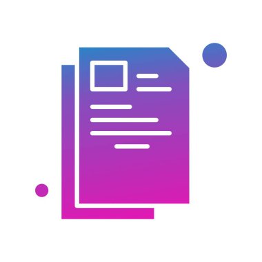 Belgenin vektör illüstrasyonu, basit simge tasarımı