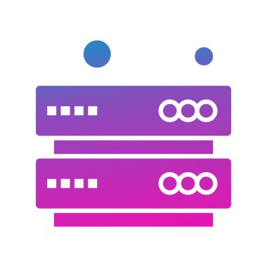 Vektör sunucu simgesi, vektör illüstrasyonu 