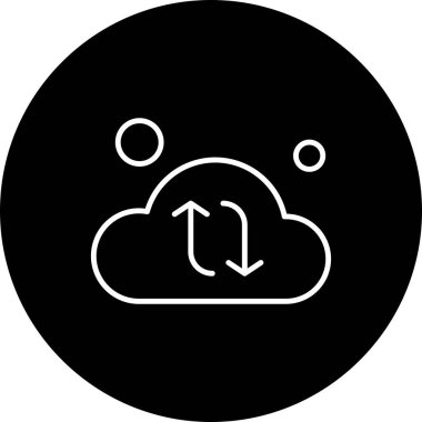  Vektör Bulut Simgesi, vektör illüstrasyonu 