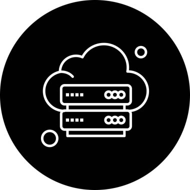 Vektör sunucu simgesi, vektör illüstrasyonu 