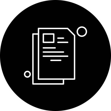 Belgenin vektör illüstrasyonu, basit simge tasarımı