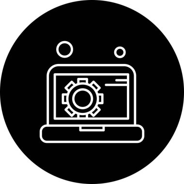 dizüstü bilgisayar simgesi, vektör illüstrasyonu