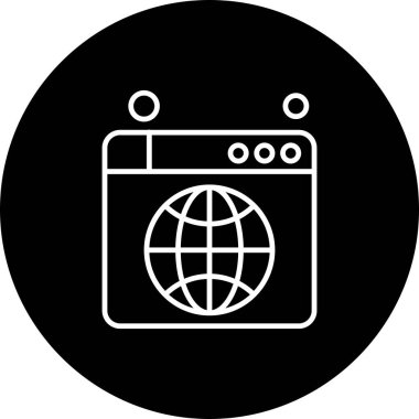  tarayıcı simgesi, vektör illüstrasyonu