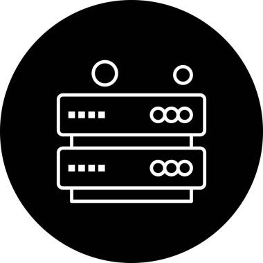 Vektör sunucu simgesi, vektör illüstrasyonu 