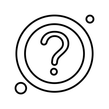 Vektör soru işareti Ico, vektör illüstrasyonu